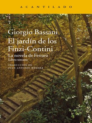 cover image of El jardín de los Finzi-Contini